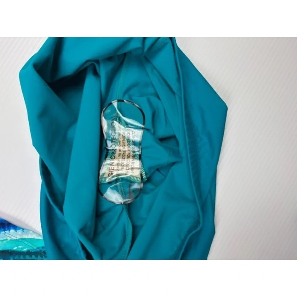 Kim Gravel x Swimsuits For All 2PC Tankini 12 Abstract Stripe‎ Swim Shorts Retro